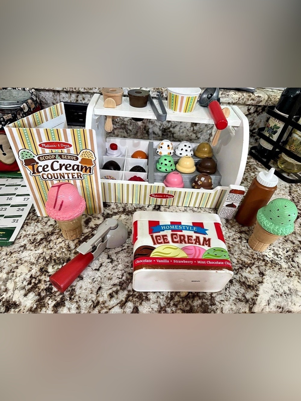 Melissa & Doug Scoop & Serve Ice Cream Counter Pretend Play